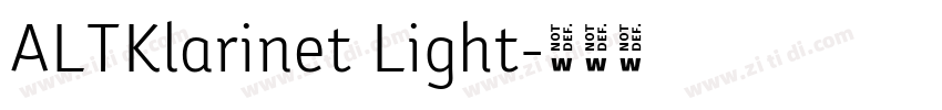 ALTKlarinet Light字体转换